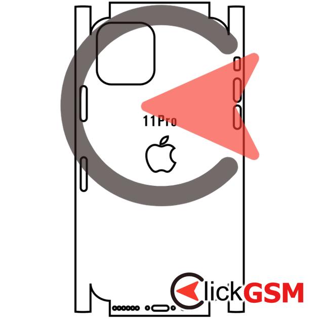 Folie Protectie Completa Spate Skin Carbon Apple iPhone 11 Pro