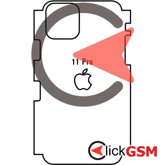 Folie Protectie Completa Spate Skin Carbon Apple iPhone 11 Pro